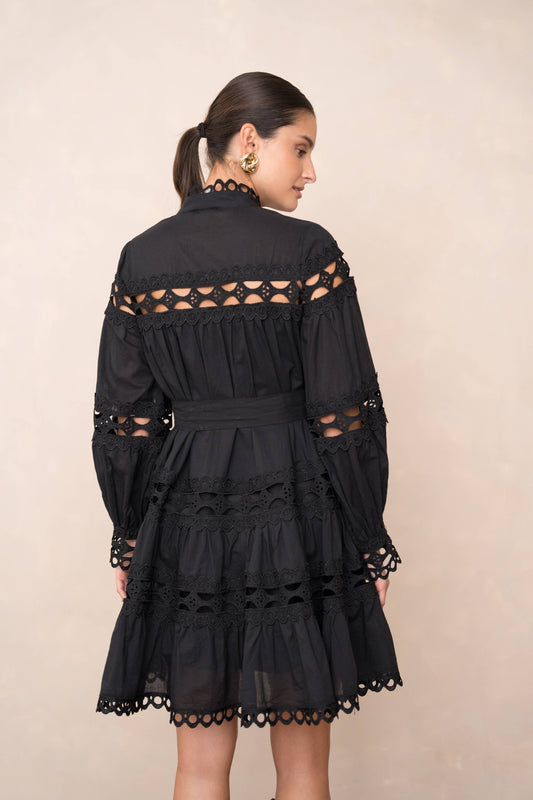 Ellie short dress in Black