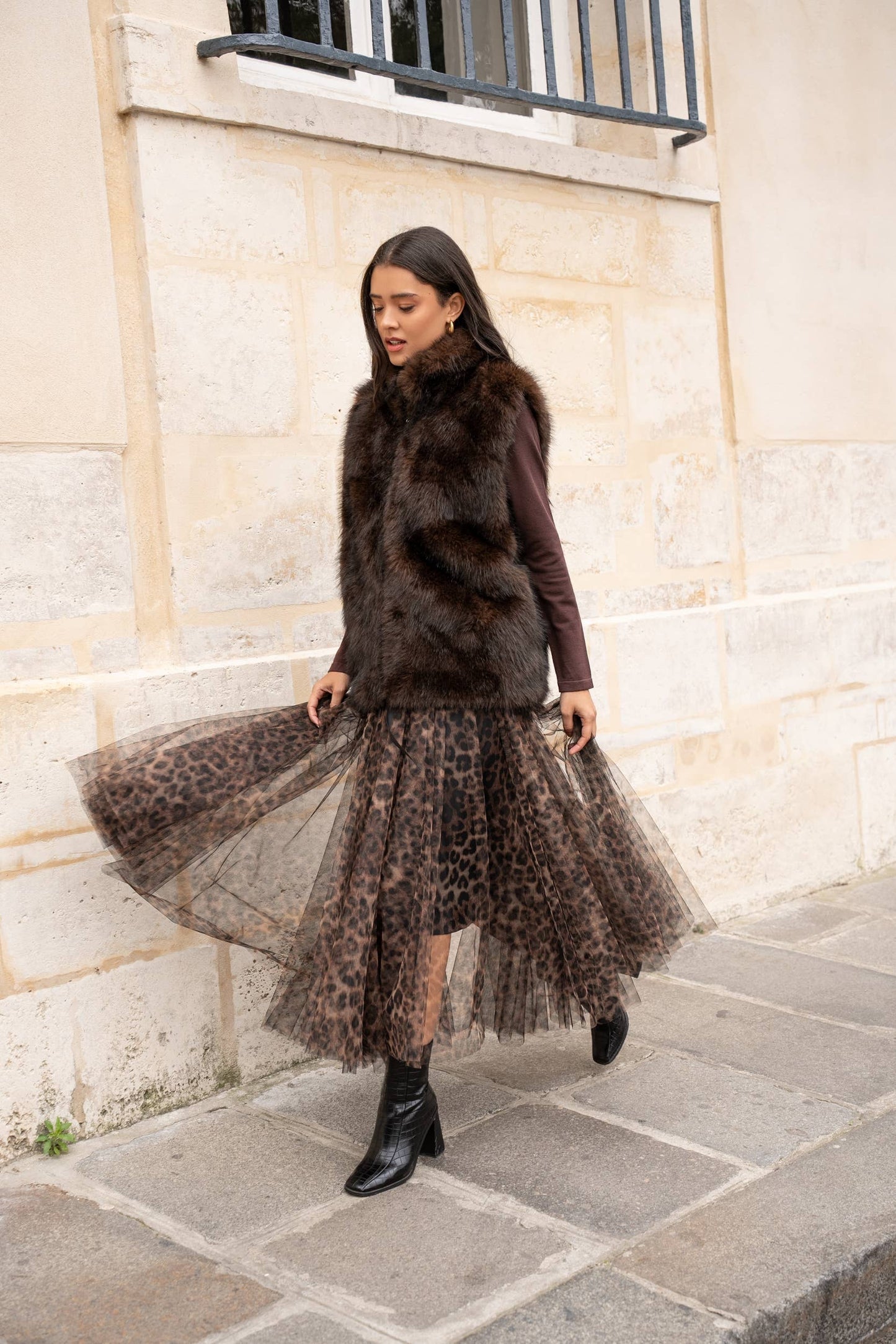 Vest in Soft Faux Fur