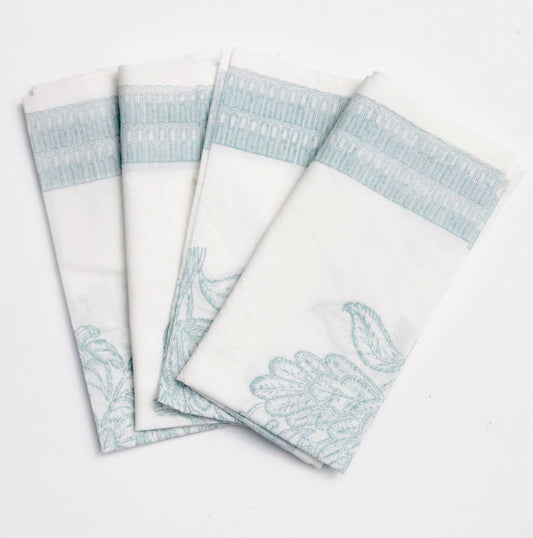 Napkin Tree of Life in Mineral Green