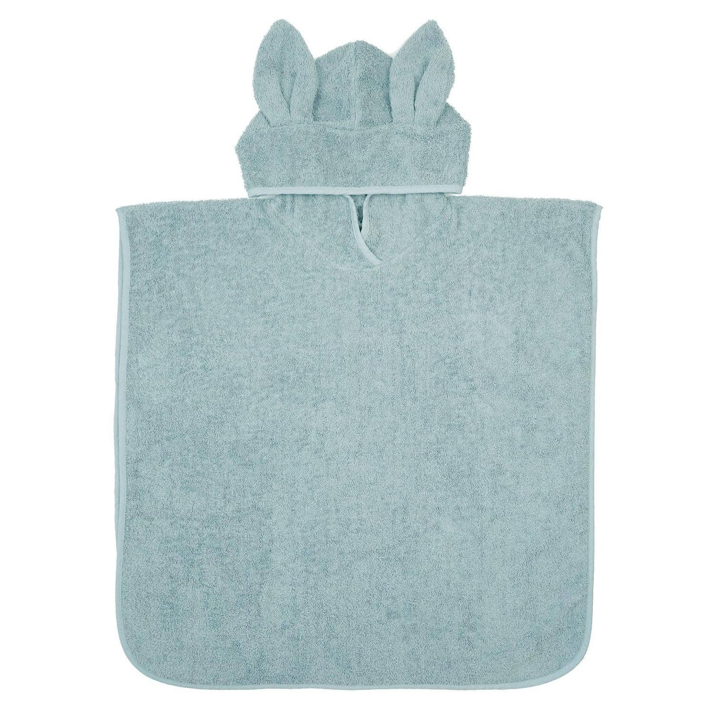 Bath Poncho Rabbit in Ice Blue