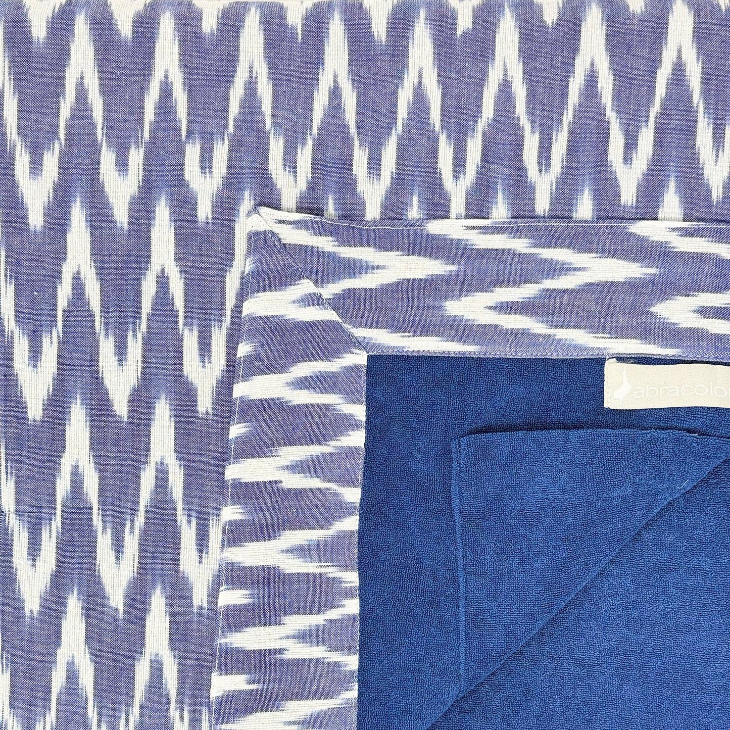 Beach Towel in Blue Ikat