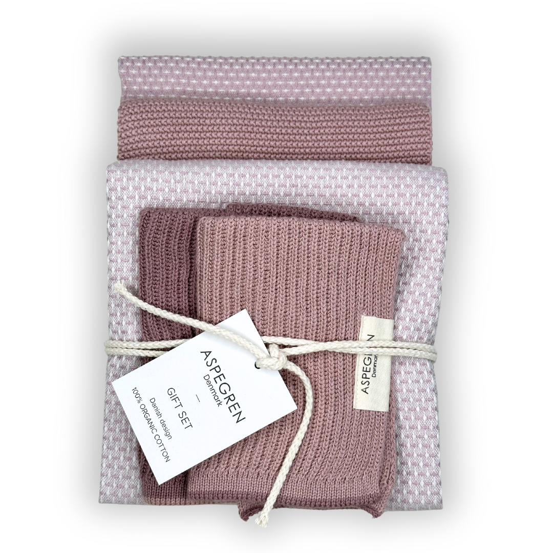 Kitchen cloths in Rose Quartz - Set of Five