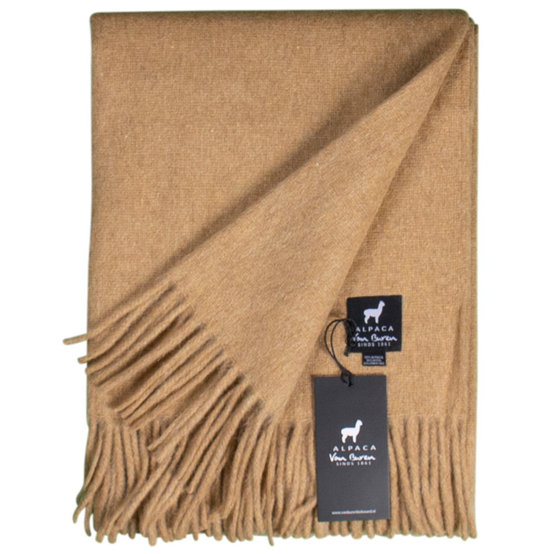 Alpaca Wool Throw in Ochre