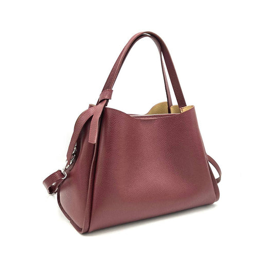 Leather Shoulder Bag in Bordeaux