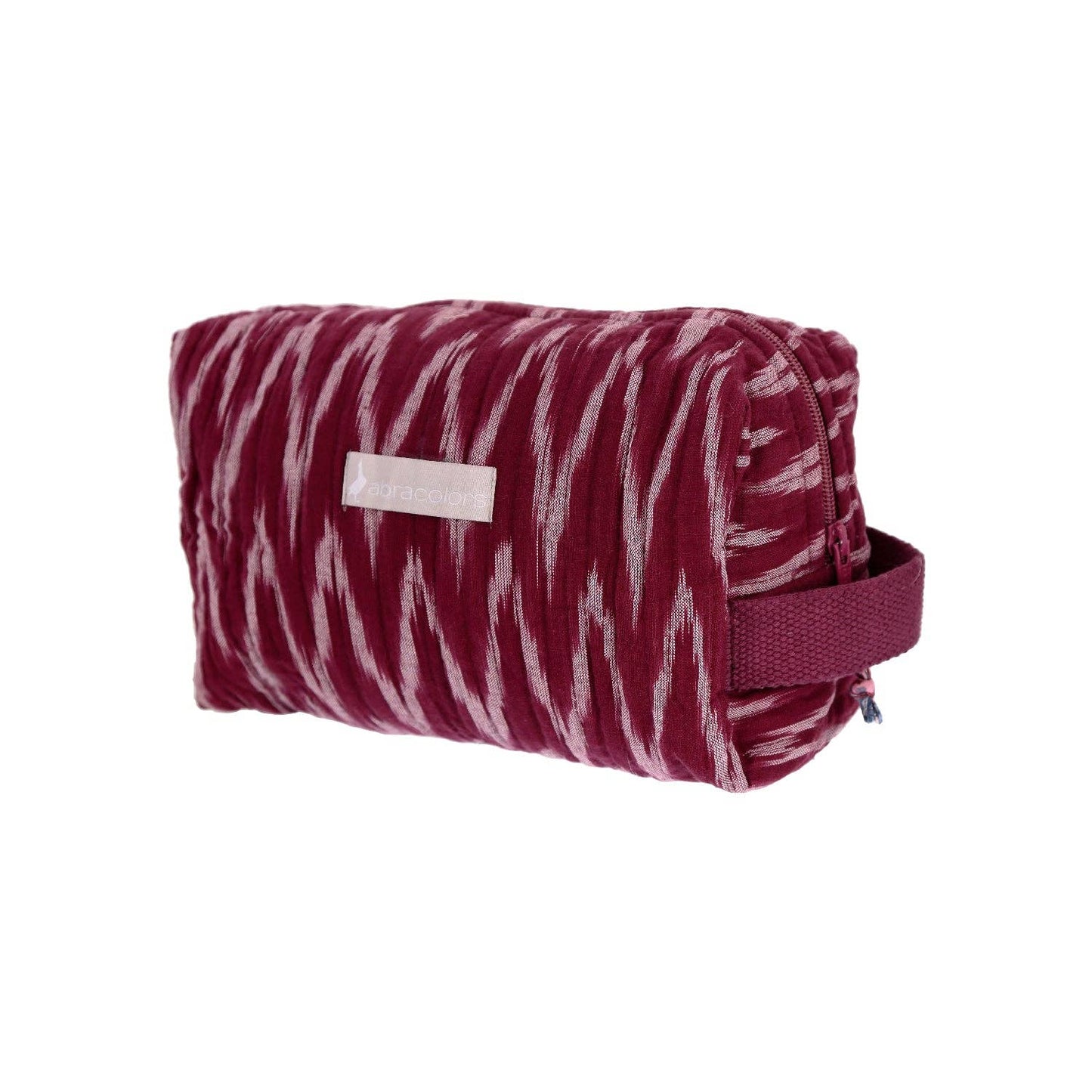Toiletry Bag in Red Ikat