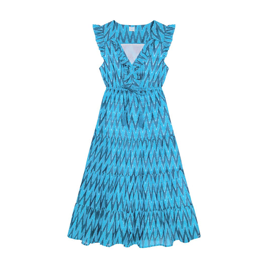 Giselle Maxi Dress Turquoise Ikat