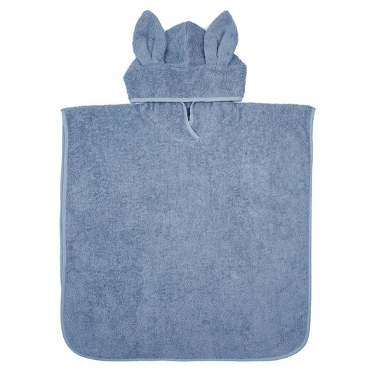 Bath Poncho Rabbit in Dusty Blue