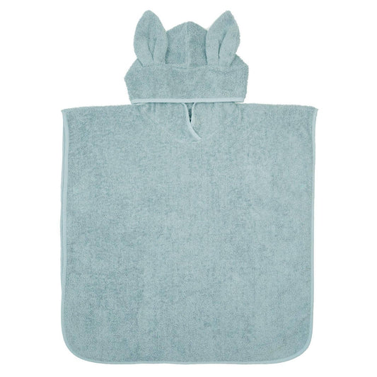 Bath Poncho Rabbit in Ice Blue