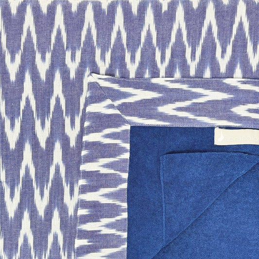 Beach Towel in Blue Ikat