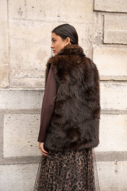 Vest in Soft Faux Fur