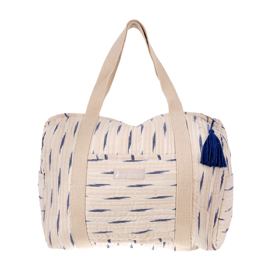 Weekend Bag in Beige Ikat