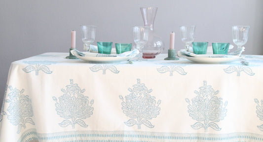 Tablecloth Tree of Life in Mineral Gren 150 x 240 cm