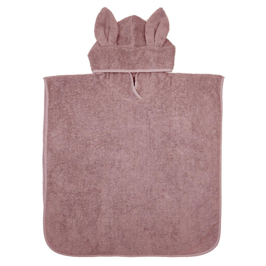 Bath Poncho Rabbit in Pale Mauve