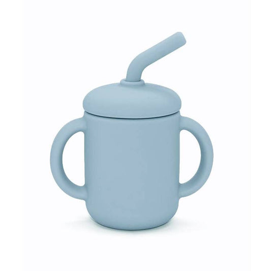 Straw Cup in Stone Blue