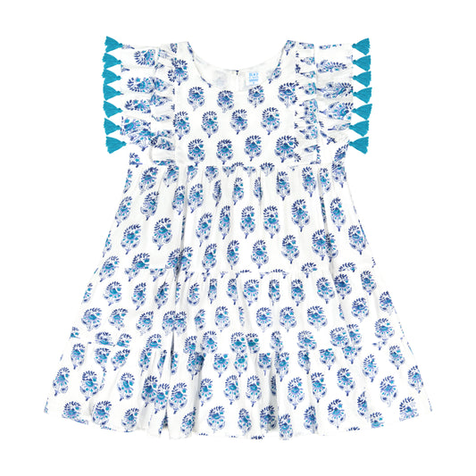 Sophie girl's tassel dress in Gypsea