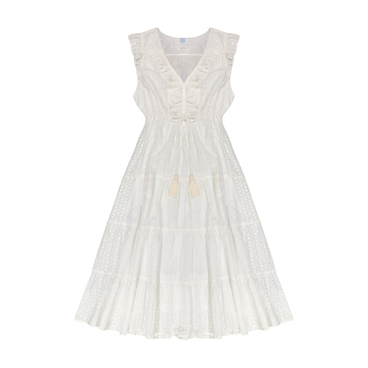 Giselle Maxi Dress Ivory Eyelet