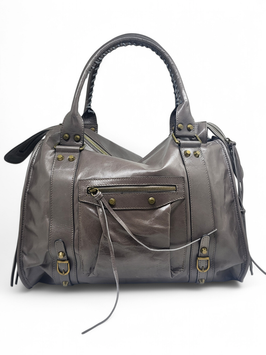 The Balia Leather Bag in Taupe Scuro