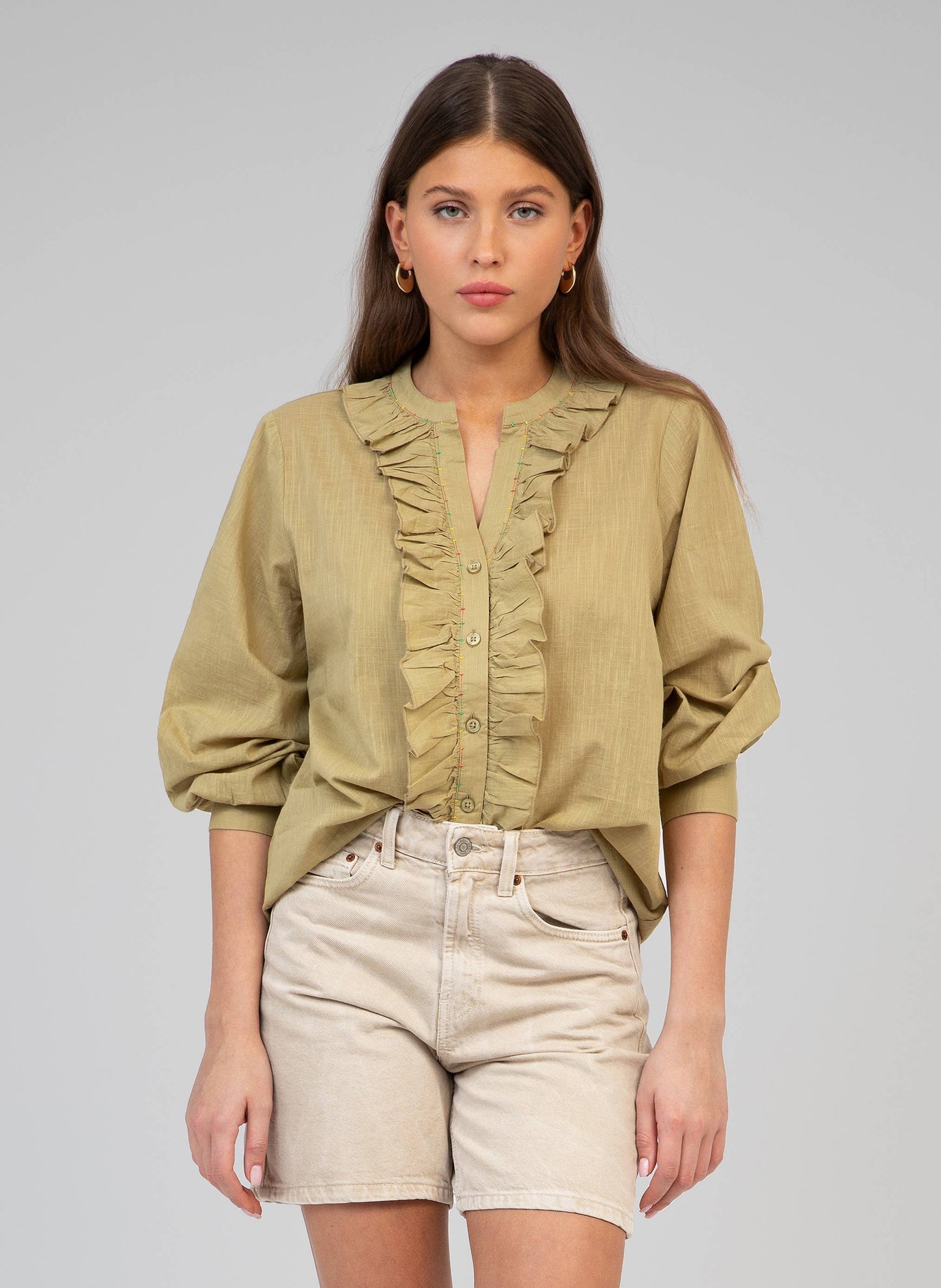 Stolia Blouse in Olive