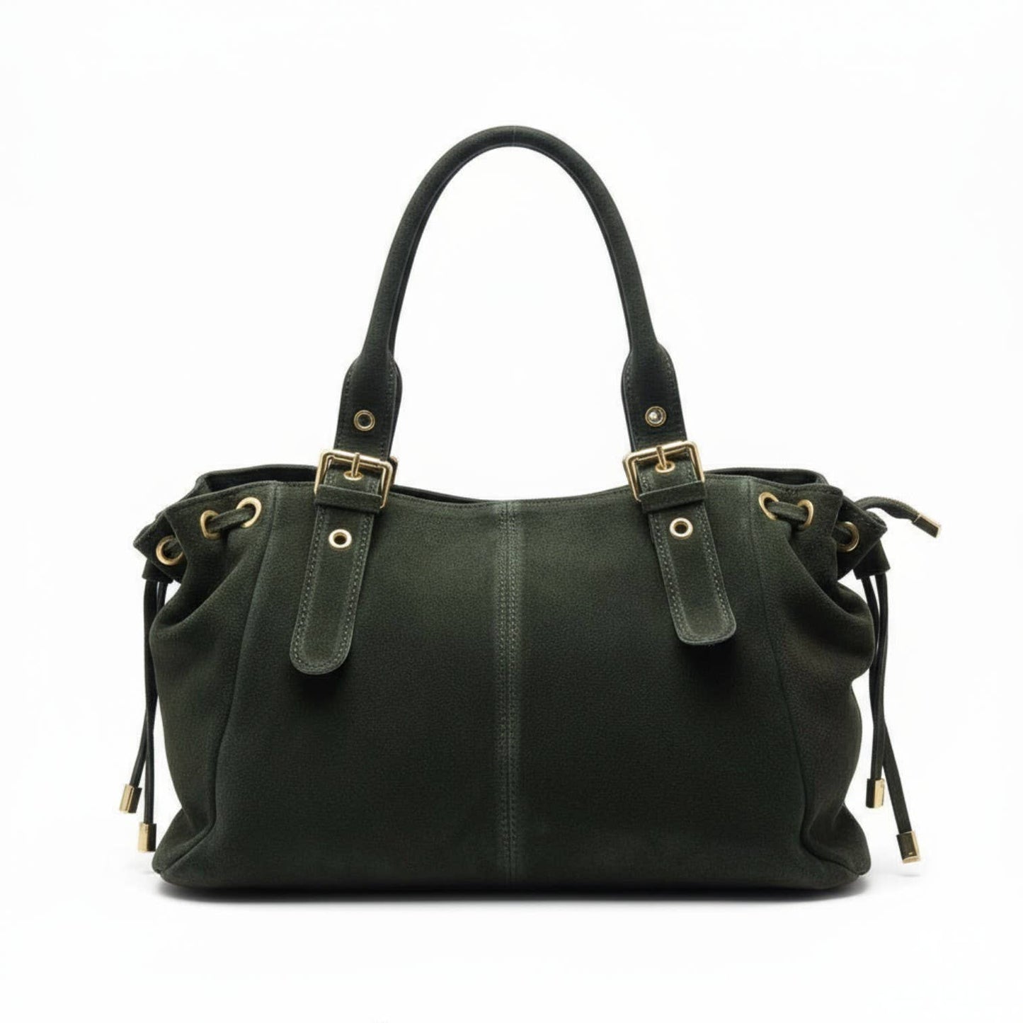 Giselle Bag in Italian Suede Leather in Khaki