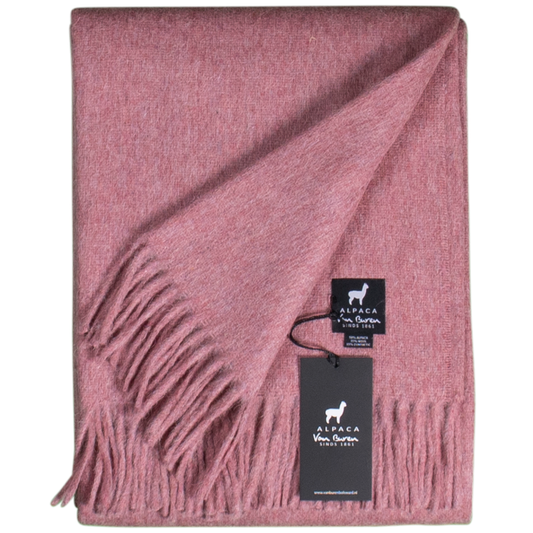 Alpaca Wool Throw in Pink