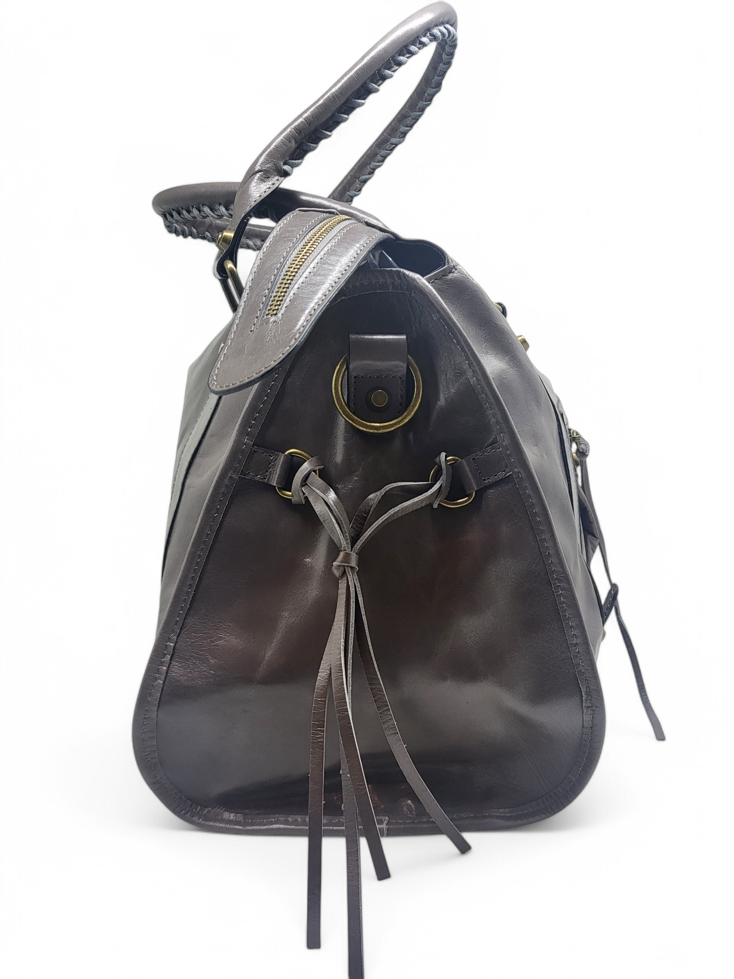 The Balia Leather Bag in Taupe Scuro