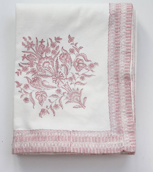 Tablecloth  in Varmala Roza  - 160 x 340