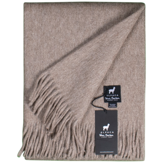 Alpaca Wool Throw in Beige