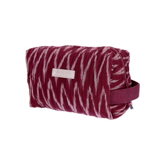 Toiletry Bag in Red Ikat